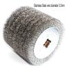 1 Piece Stainless Steel Wire Brush Wheel Wood Open Paint Polishing Deburring Wheel for Electric Striping Machine(Steel 0.15) view 3