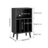 AHUCPLKN Cd Rack Floor-standing Low Vinyl Record Storage Holder Wooden CD Display Cabinet(Black) view 2