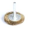 4pcs 2inch/3"/4" Brass Coated Wire Wheel Brush for Drill Shank 1/4" for Removing Paint Derust and Cleaning(65mm 4pcs) view 2