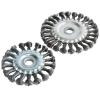1pcs 4 inch5 6" 7" Torsion Steel Flat Wire Wheel Brush Knotted Twist Crimped Wire Wheel Brush for Angle Grinder(125x16mm 1pc) view 2