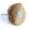 1Pc 80mm Stainless Steel Wire Abrasive Brush Brass Wire Wheel Polishing Grinding Brush for Wood Metal 1/4" Shank Drill Rotary to(Steel fine Wire) view 1