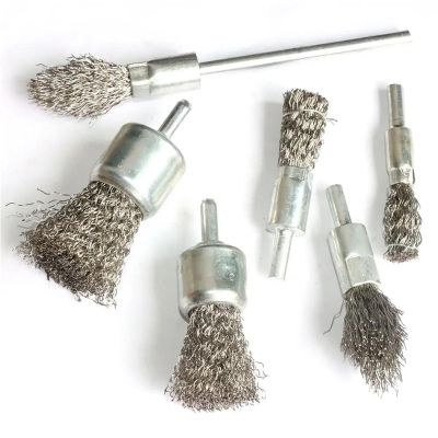 6pcs 1inch 10mm/16mm 1 Stainless Steel Wire Wheel End Brush for Drill Shank 1/4" for Removing Paint Derust and Cleaning(16mm)