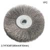1pc Wire Wheel Brush 4" 6" Hole 10mm 16mm Flat Type for Bench Grinder Polishing Abrasive Tool for Metal Derust Wood Deburring(90x10) view 2