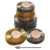 2pcs 80mm 4 Inch Stainless Steel Brass Wire Wheel Brush Set for Drill Shank 1/4" for Wood Metal polishing deburring Cleaning(100mm Stainless 2pcs) view 4