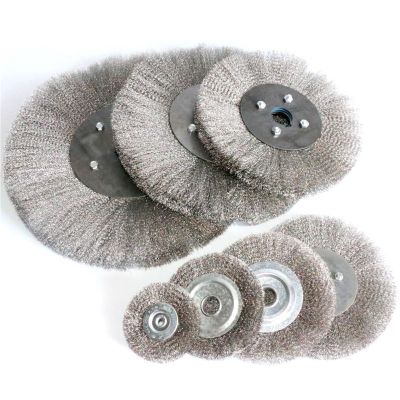 0.15mm Stainless Steel Wire Wheel Brush 3"-10" Flat Type for Bench Grinder Polishing Abrasive Tool Metal Derust Wood Deburring(200mmx32mm 1pc)