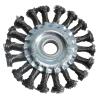 1pcs 4 inch5 6" 7" Torsion Steel Flat Wire Wheel Brush Knotted Twist Crimped Wire Wheel Brush for Angle Grinder(100x16mm 1pc) view 3