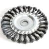 1pcs 4 inch5 6" 7" Torsion Steel Flat Wire Wheel Brush Knotted Twist Crimped Wire Wheel Brush for Angle Grinder(100x16mm 1pc) view 4