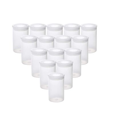 Suojim Film Canisters With Caps 70pcs Plastic Empty Bottle Film Cans Canisters Containers(Transparent)