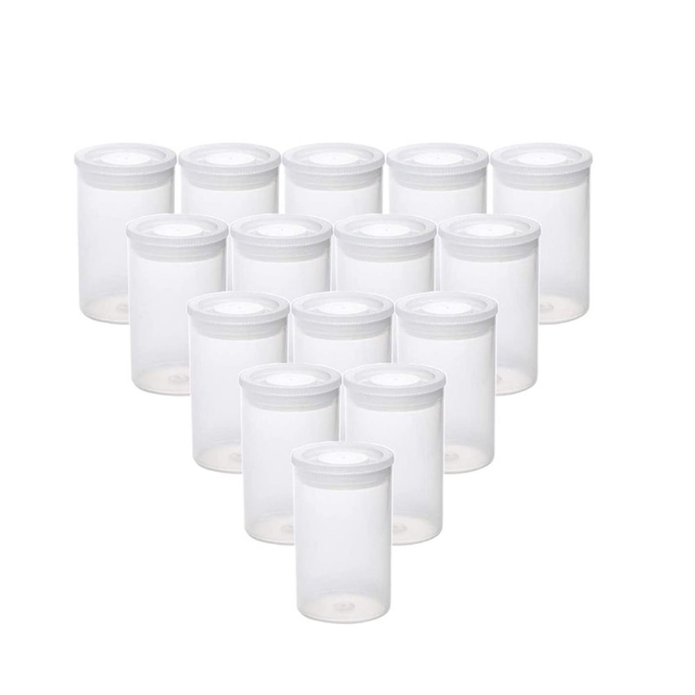 Suojim Film Canisters With Caps 70pcs Plastic Empty Bottle Film Cans Canisters Containers(Transparent)