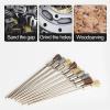 9pc/10Pc Stainless Steel Wire End Brush Brass Pen Shape Bristle Scratch Brushes Extension Rod 1/8" Shank for Power Rotary Tool(Stainless 10pcs) view 4