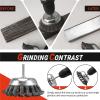 100mm Wire Knot End Brush 4 Inch Wire Wheel Cup Brush Electric Drill Rotary Abrasive Brush for Rust Removal Corrosion Polishing(100x6mm 2pcs) view 3