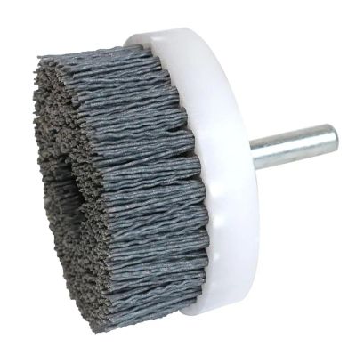 2/3/4 inch Deburring Abrasive Wire Brush Head Polishing Nylon Wheel for Furniture Wood Sculpture Rotary Drill Grinding Tool(10x90mm)
