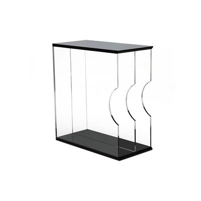 AHUCPLKN Cd Rack Double Compartment Vinyl Record Storage Rack, Table Acrylic CD Album Display Shelf