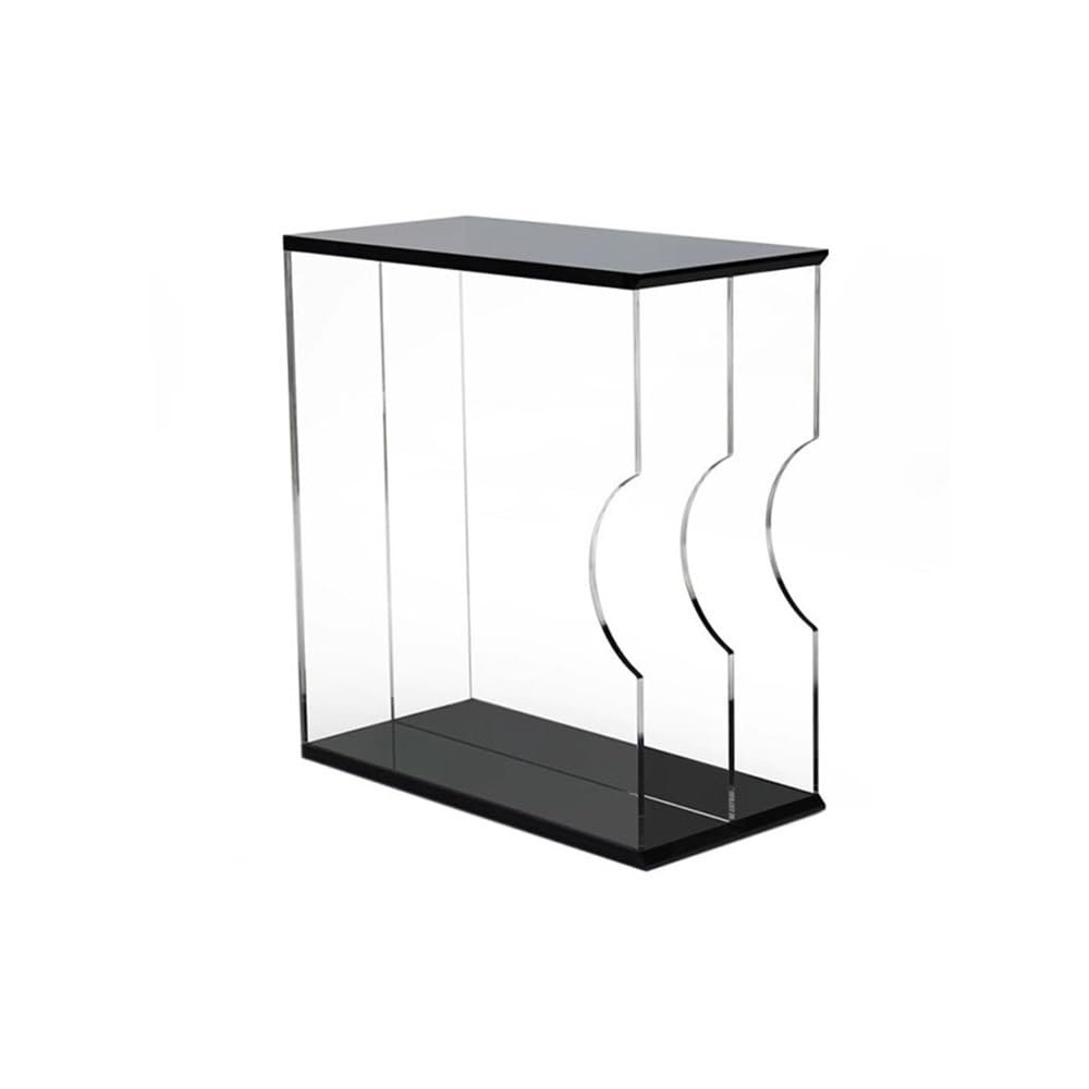 AHUCPLKN Cd Rack Double Compartment Vinyl Record Storage Rack, Table Acrylic CD Album Display Shelf
