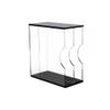 AHUCPLKN Cd Rack Double Compartment Vinyl Record Storage Rack, Table Acrylic CD Album Display Shelf view 1