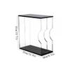 AHUCPLKN Cd Rack Double Compartment Vinyl Record Storage Rack, Table Acrylic CD Album Display Shelf view 2