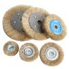 1pc 2pc Flat Wire Wheel Brush 3-8 for Bench Grinder Polishing Abrasive Tool for Metal Wood Derust Deburring Remove Paint(80mmx10mm 2pc) view 1