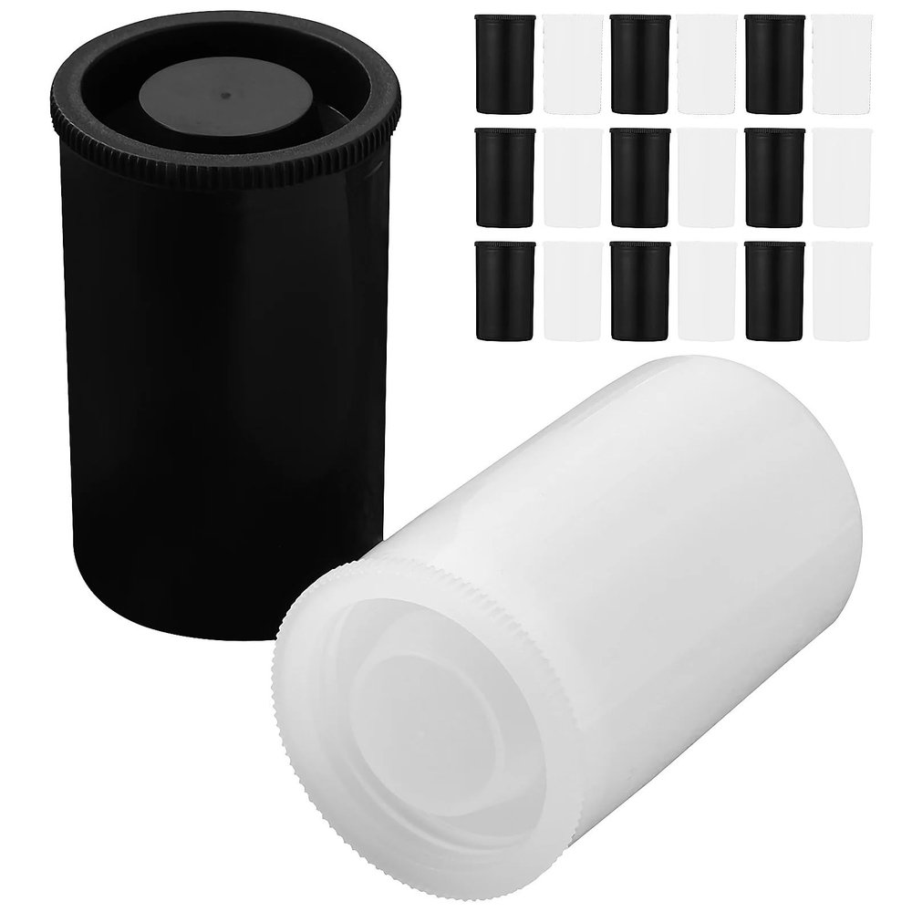 Suojim Film Canisters With Caps 80Pcs Empty Film Canisters Reusable Plastic Storage Jars With Lids Camera Case For Films Instant Photography