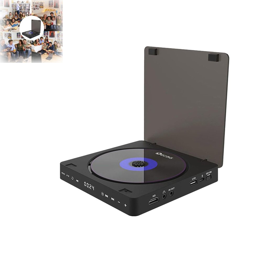 2026 All Region DVD Player for TV, 1080P Full HD DVD Player, Equipped with Remote Control & AV Port, Supports DVD USB Playback, Compatible with NTSC System, Home Office Entertainment Device