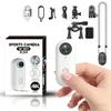 Winnes 4K Mini Body Camera Action Body Cam Thumb Sports Camera Hands Free Waterproof 30M POV Video Recording Wearable with Necklace,Magnetic Clip,Helmet Cam for Cycling,Ski,Motorcycle,Pets(White) view 1