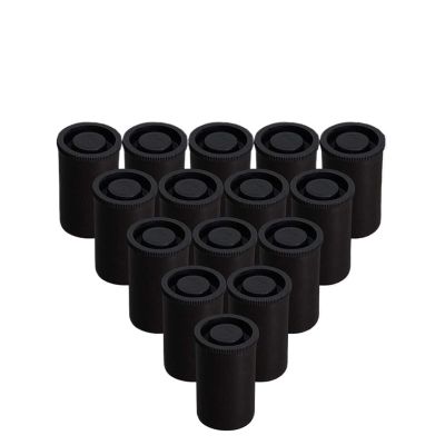 Suojim Film Canisters With Caps 80pcs Plastic Empty Film Canister Camera Reel Container Storage Case Can For Accessories Art(Black)