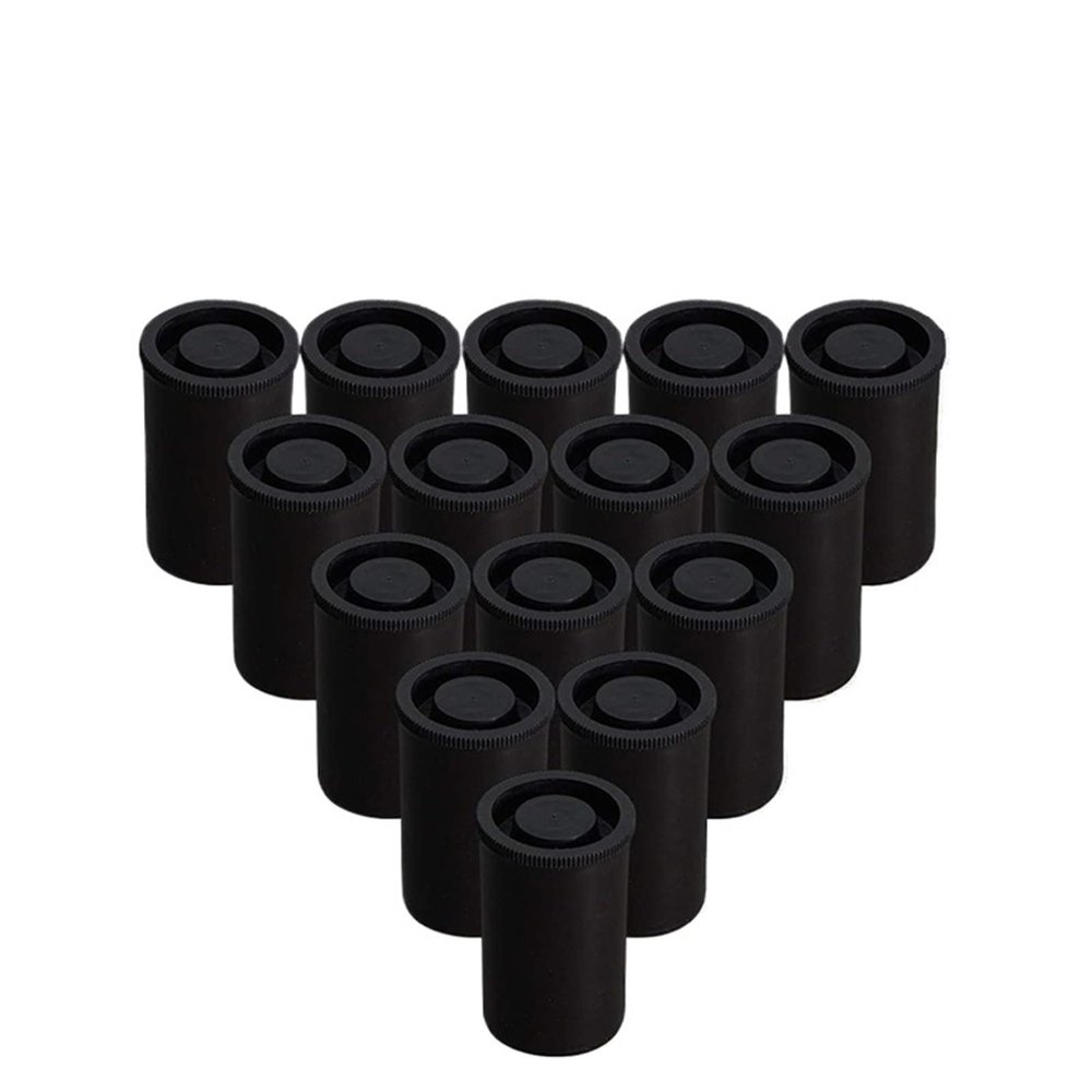 Suojim Film Canisters With Caps 80pcs Plastic Empty Film Canister Camera Reel Container Storage Case Can For Accessories Art(Black)