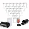 Suojim Film Canisters With Caps 80pcs Plastic Empty Film Canister Camera Reel Container Storage Case Can For Accessories Art(Black) view 2