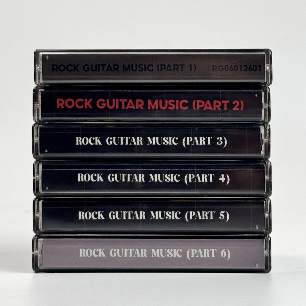 Lot of 6 Fan-Made Cassette Tape Rock Guitar Music, Valentine's Day Gift