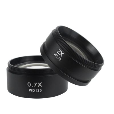 0.5X 0.7X 1X 2.0X Auxiliary Objective Lens for Zoom Stereo Microscope Thread 48mm for trinocular Microscope(2X 0.7X)