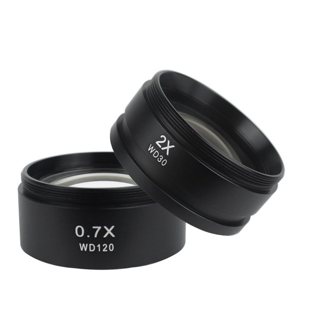 0.5X 0.7X 1X 2.0X Auxiliary Objective Lens for Zoom Stereo Microscope Thread 48mm for trinocular Microscope(2X 0.7X)