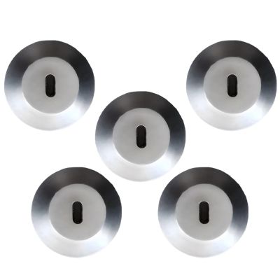 Tressify 5 Pcs Anti-Theft Laptop Lock, Zinc Alloy Adhesive Security Plate, 1.3 In For Tablets & Notebooks, Easy Install, Silver