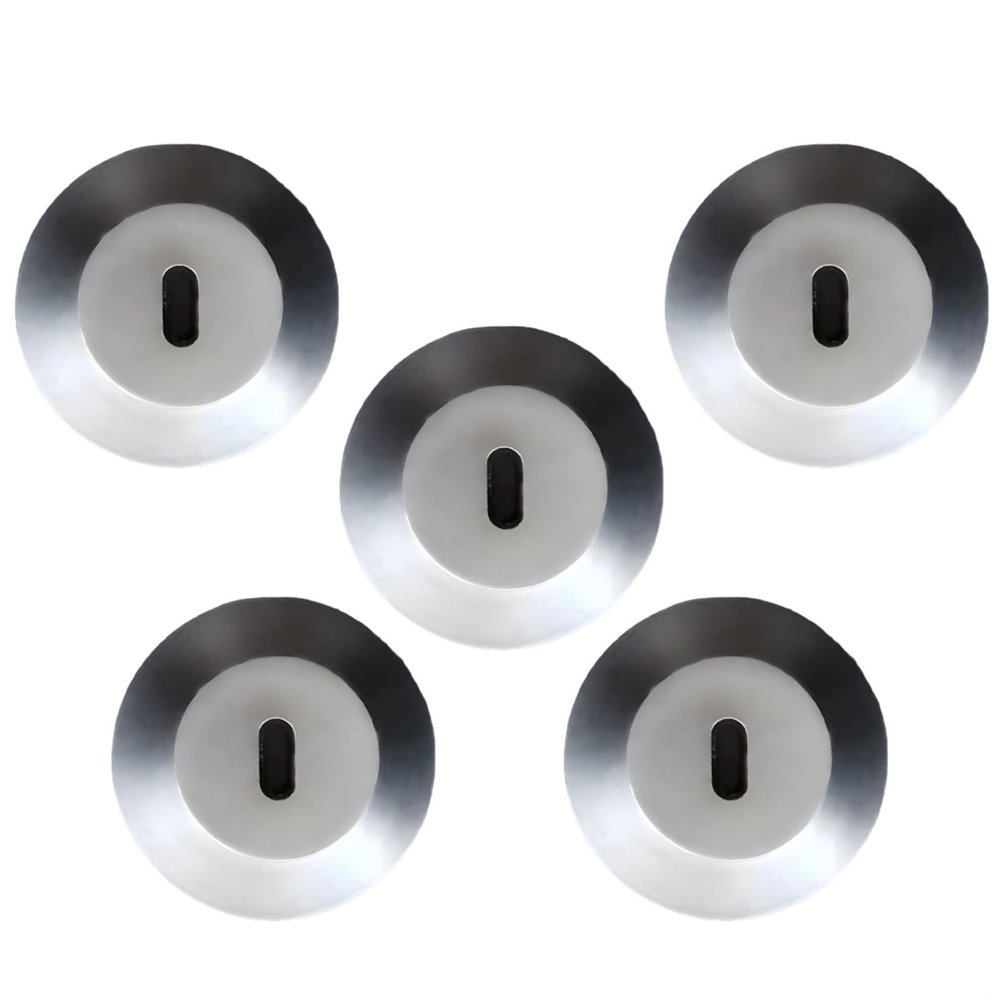 Tressify 5 Pcs Anti-Theft Laptop Lock, Zinc Alloy Adhesive Security Plate, 1.3 In For Tablets & Notebooks, Easy Install, Silver