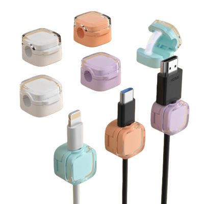 10 Pack Transparent Color Data Line Organizer, Multi-Style Cable Management Clips, Office Desk Storage Holder, Cord OrganizerColors are Random