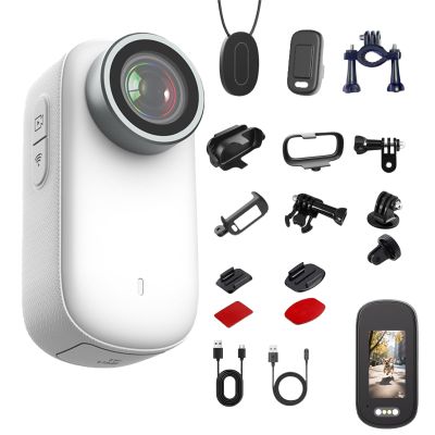 2026 New Upgrade 4K Action Camera, Thumb Lens, with Audio& Video, with Waterproof Case, Ultra Wide Angle, Preview Shooting, Night Vision, for Cycling and Outdoors Activitie (White,16g)