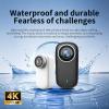 2026 New Upgrade 4K Action Camera, Thumb Lens, with Audio& Video, with Waterproof Case, Ultra Wide Angle, Preview Shooting, Night Vision, for Cycling and Outdoors Activitie (White,16g) view 4