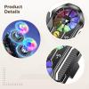 Tressify Sf06 Rgb Led Dual Fan Phone Cooler With Temperature Monitor, 3 Cooling Modes For Android And, Designed For Gaming And Streaming, Includes Universal Clip view 2