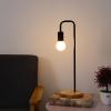 BEWAMF Black LED Reading Light with Plug Industrial E26 Edison Bulb Metal Reading Lights for Bedroom Bedsides Reading Room view 2