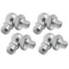 4pcs M6 x 1mm 90 Degree Metric Grease Nipple Fitting Galvanized Iron Lubrication Fitting for Machinery Bearings with Hex 10mm, 17mm Length view 1