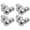 4pcs M6 x 1mm 90 Degree Metric Grease Nipple Fitting Galvanized Iron Lubrication Fitting for Machinery Bearings with Hex 10mm, 17mm Length view 2