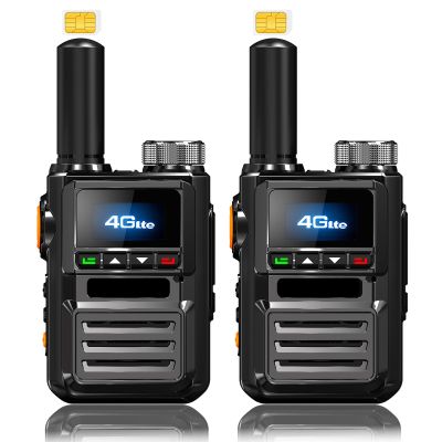 Lifetime Free V818 PoC Radio Global Walkie Talkies Unlimited Range Nationwide 4G Long Distance Two Way Radio for Family, Logistic Company and Work Team(2 Pack with SIM Cards)