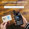 Lifetime Free V818 PoC Radio Global Walkie Talkies Unlimited Range Nationwide 4G Long Distance Two Way Radio for Family, Logistic Company and Work Team(2 Pack with SIM Cards) view 4