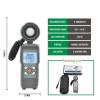 Light Meter, Digital Lux Meter Light FC Lightmeter Illuminance Tester 0-199999 Illuminometer Photometer Luxmeter Out Door,Light Meter Photography view 2