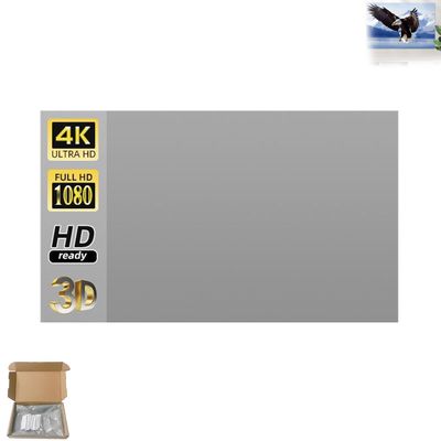 4k Metal Lightproof Foldable Portable Movie Screen, HD Anti Light Projector Screen, 16:9, Easy Install with Velcro, Movie Night Supplies for Home Classroom Office Outdoor Use