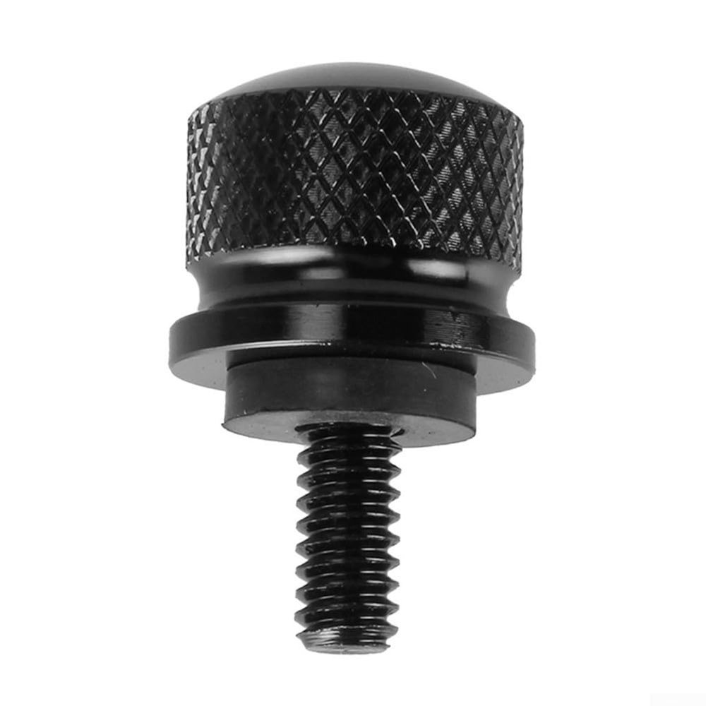 Quick Release Seat Screw for Motorcycle - M6 Aluminum Alloy Seat Fixing Nut with Tool- Removal, for Easy Install Hardware - Black(Black)