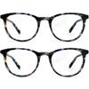 grinderPUNCH Reading Glasses Men Women Fashion Computer Readers Stylish Blue Light Blocking Glasses Gaming Eyeglasses (2 Pack Tortoise Tide Pool, 1.50, x) view 1