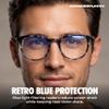 grinderPUNCH Reading Glasses Men Women Fashion Computer Readers Stylish Blue Light Blocking Glasses Gaming Eyeglasses (2 Pack Tortoise Tide Pool, 1.50, x) view 2