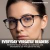 grinderPUNCH Reading Glasses Men Women Fashion Computer Readers Stylish Blue Light Blocking Glasses Gaming Eyeglasses (2 Pack Tortoise Tide Pool, 1.50, x) view 3