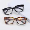 3 Pack Tortoiseshell Reading Glasses, Blue Light Blocking Oversized Square Reading Glasses for Women (Amber,+2.5) view 2