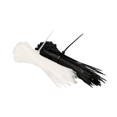 100PCS 3 X 60-200mm White Black Self Locking Nylon Cable Tie(Black,3 x 60mm)