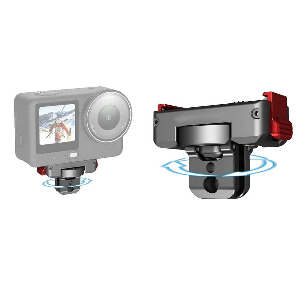 ZLiT Magnetic Quick Release Adapter Mount for DJI Action 6 for Osmo Nano Camera 360 Rotation Bracket Extension Base Stand with 1/4" Interface (1pcs)